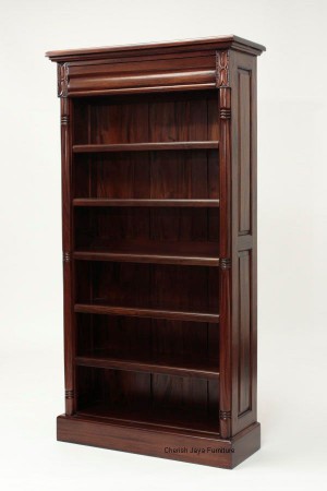 Code: BO 219-M Name: Open Front Book Case Size: W=81 x D=34 x H=178 cm Wood: Solid Mahogany wood.﻿